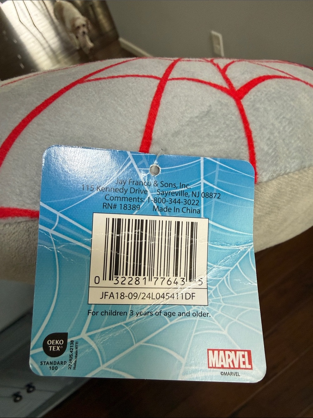 Marvel Spiderman Neck Pillow - Red, White & Blue - Picture 3 of 3